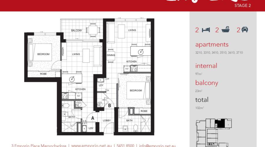 3210A&B/3 Emporio Place, Maroochydore, Queensland 4558 Australia
